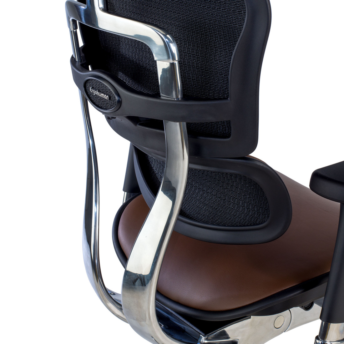 silla ergonomica marron cafe ergohuman elite estructura negra piel natural piel natural 10