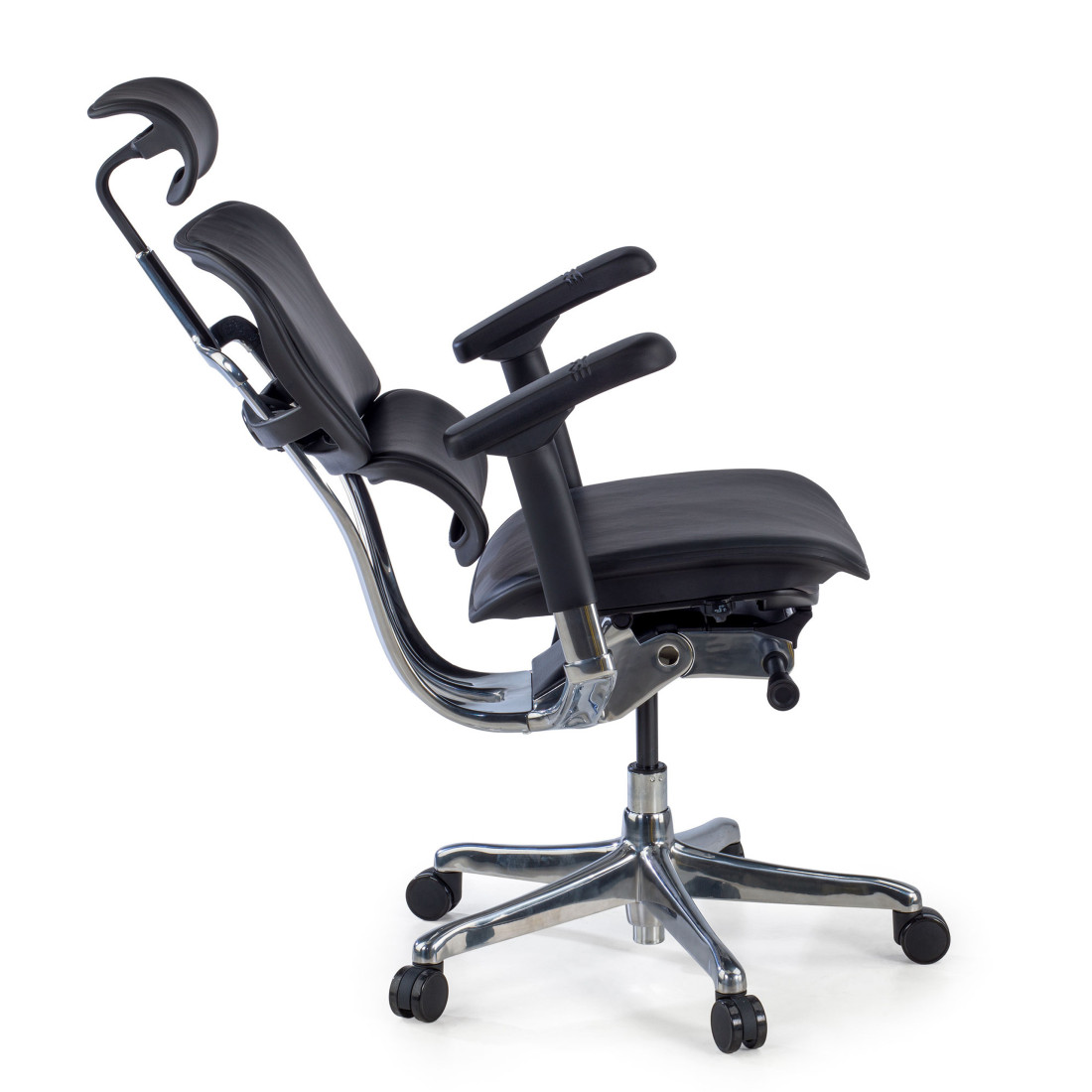 silla ergonomica negro ergohuman elite estructura negra piel natural piel natural 5