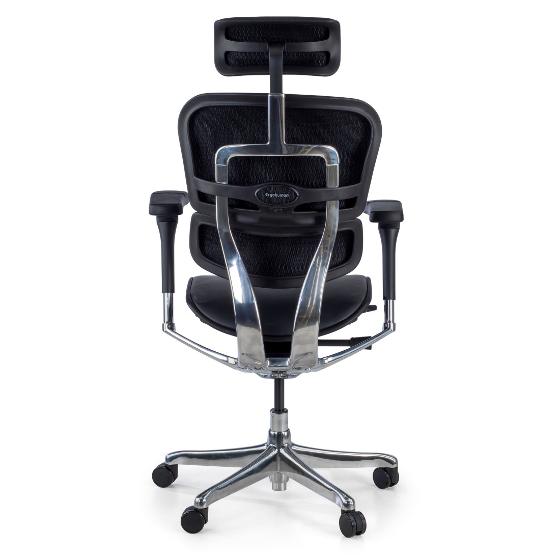 silla ergonomica negro ergohuman elite estructura negra piel natural piel natural 7