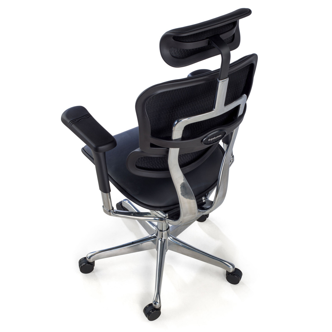 silla ergonomica negro ergohuman elite estructura negra piel natural piel natural 8