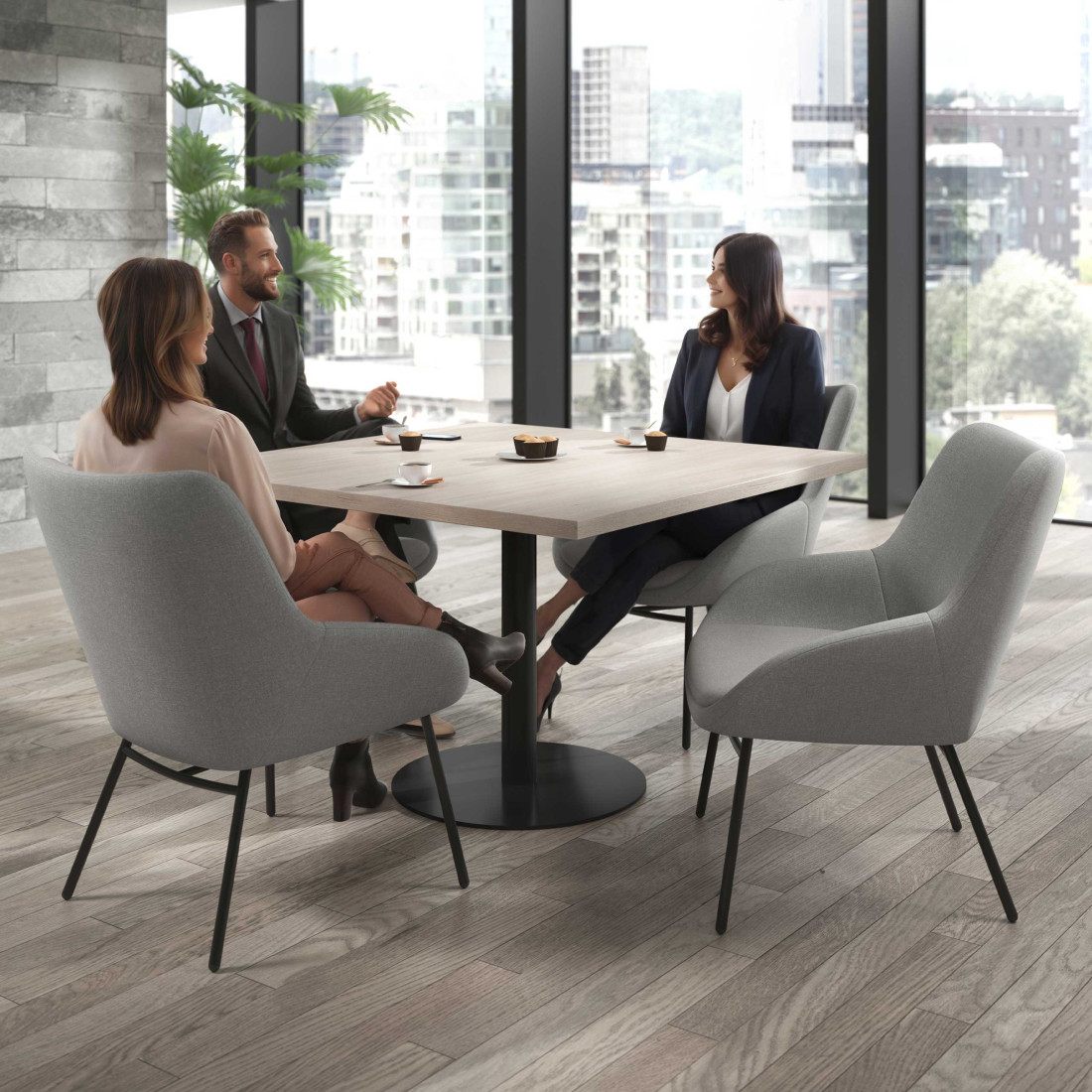 sillon para sala de espera gris capri 2