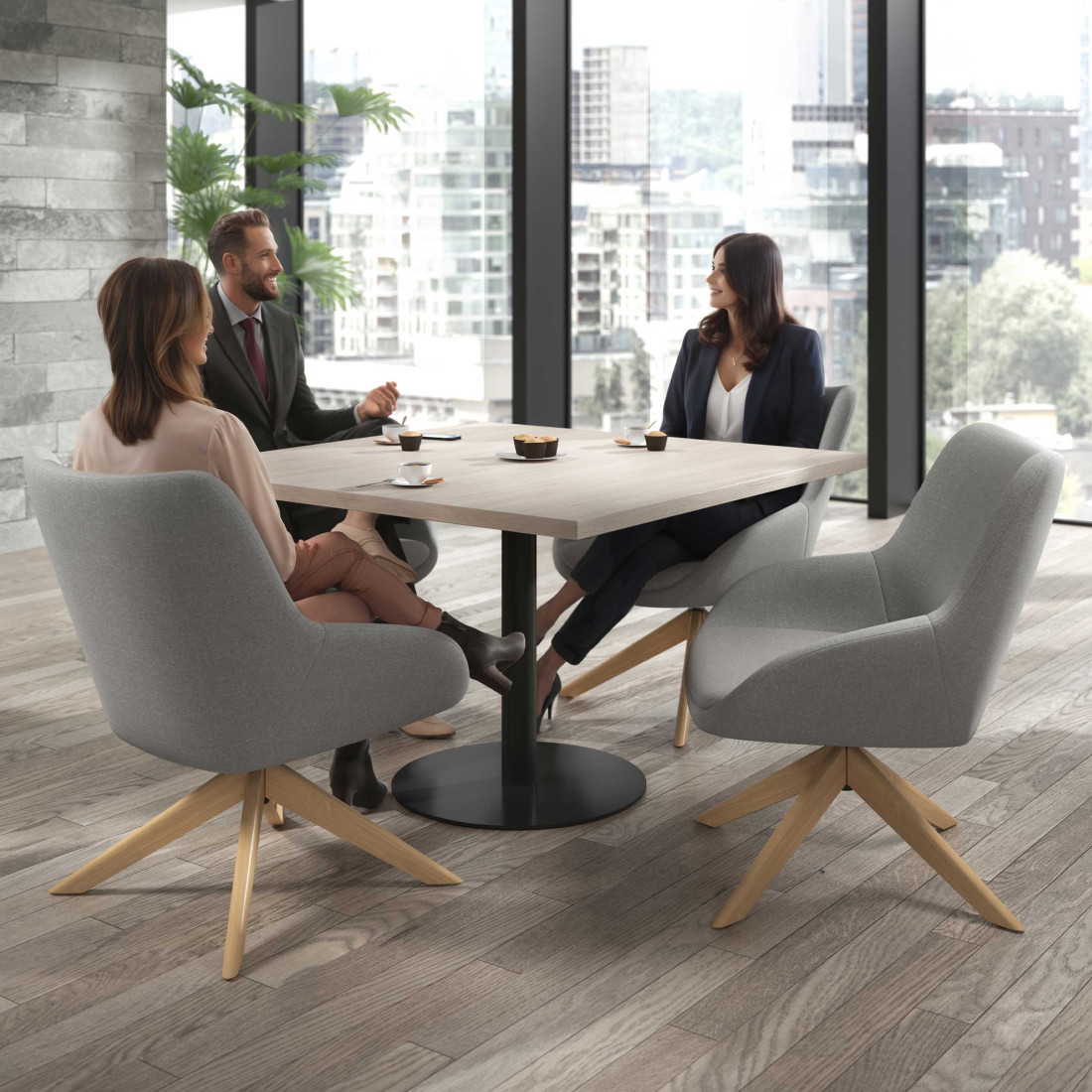 sillon para sala de espera gris capri 2