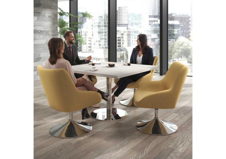 sillon para sala de espera amarillo capri 2