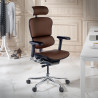 silla ergonomica marron cafe ergohuman elite estructura negra piel natural piel natural 2