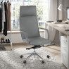sillon de oficina gris kingston piel sintetica 2