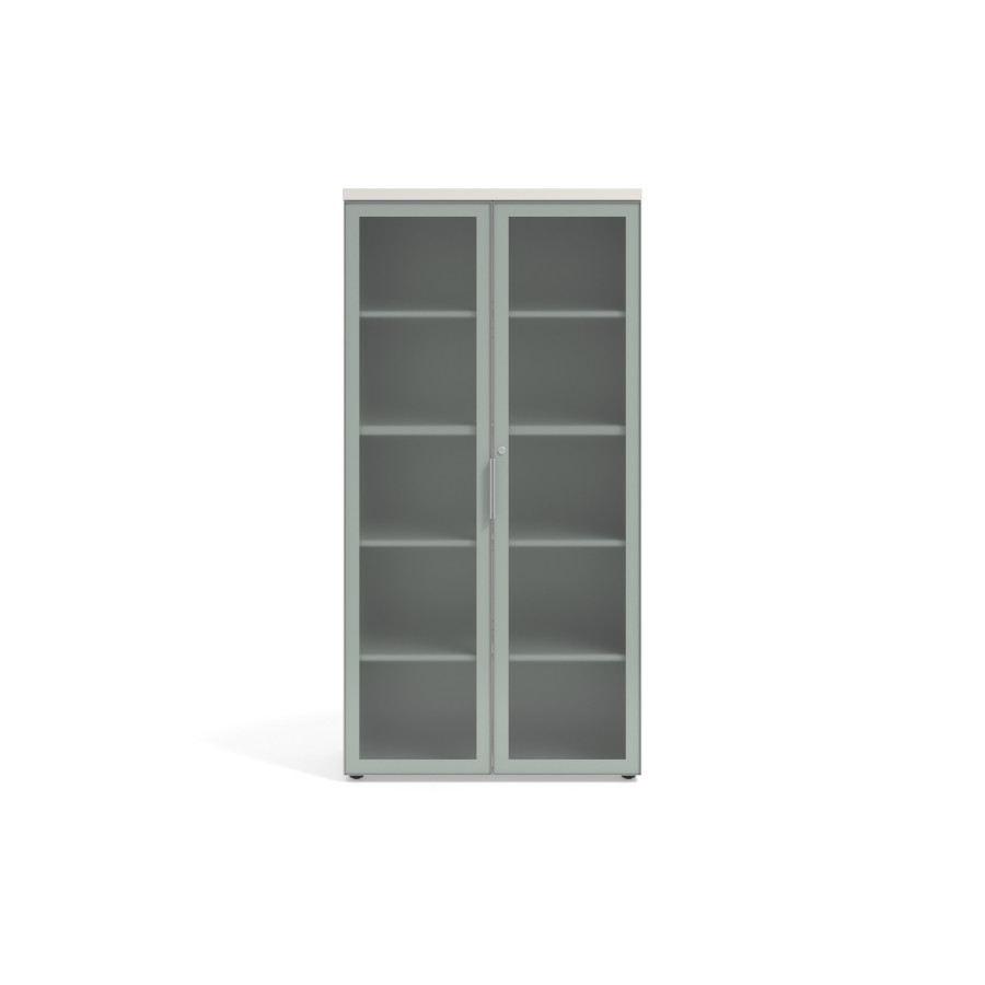 Armario de oficina TT, medida 198x100, puerta 1917 cristal