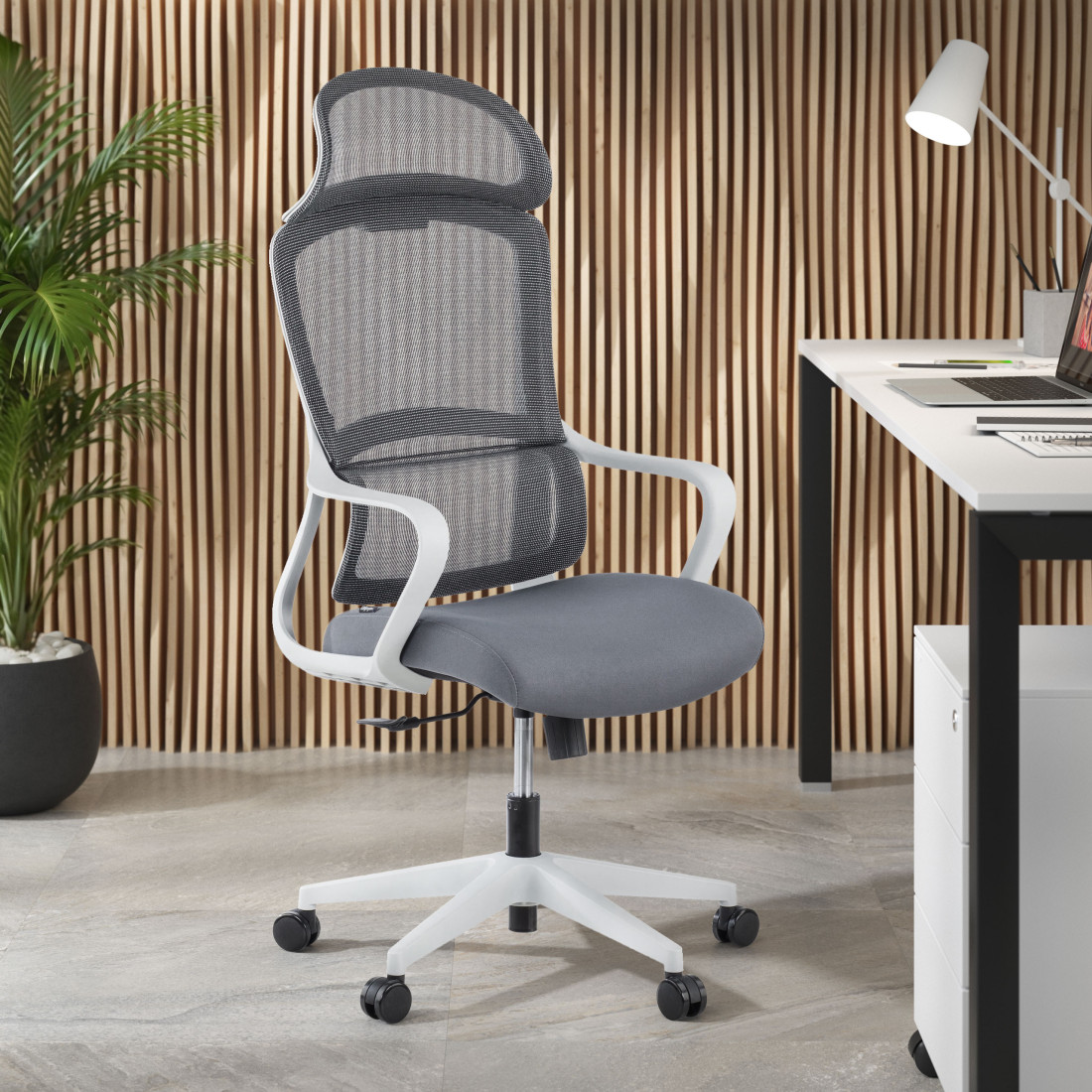 silla giratoria gris astra malla 2