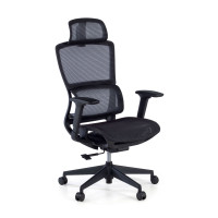 Silla de oficina Gravity Black, reposacabezas, brazos 3D, red - negro