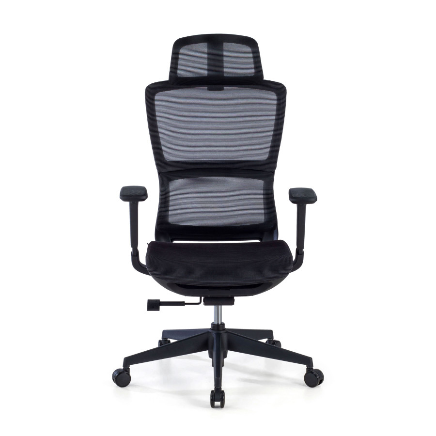 Silla de oficina Gravity Black, reposacabezas, brazos 3D, red