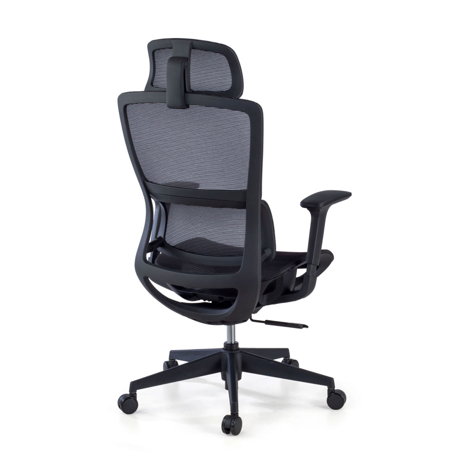 Silla de oficina Gravity Black, reposacabezas, brazos 3D, red