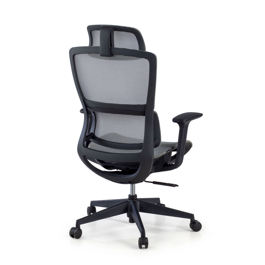 Silla de oficina Gravity Black, reposacabezas, brazos 3D, red