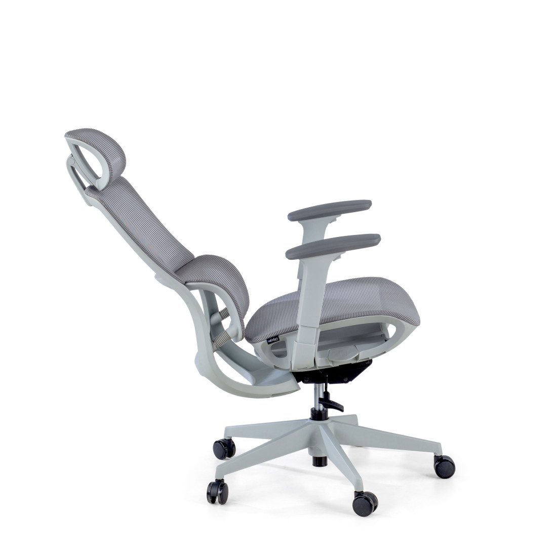 silla ergonomica gris gravity estructura blanca malla 5