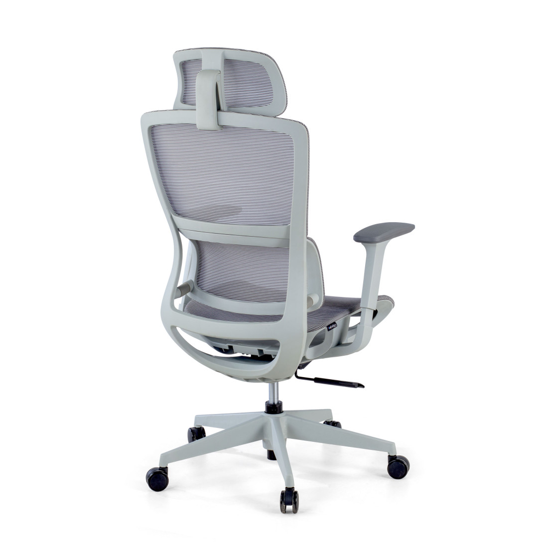 silla ergonomica gris gravity estructura blanca malla 6