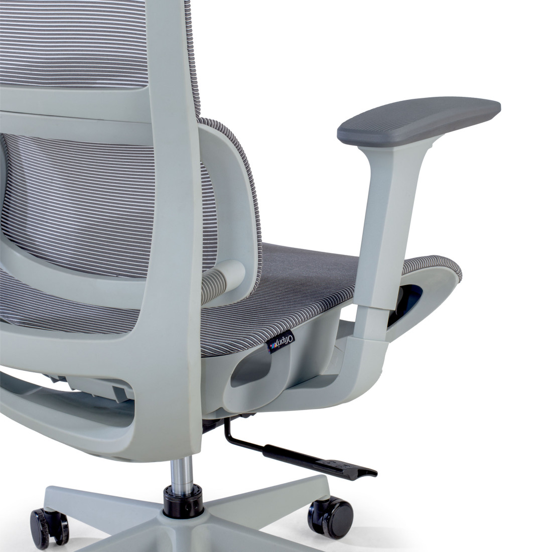silla ergonomica gris gravity estructura blanca malla 10