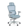 Silla de oficina Gravity White, reposacabezas, brazos 3D, red - AZUL