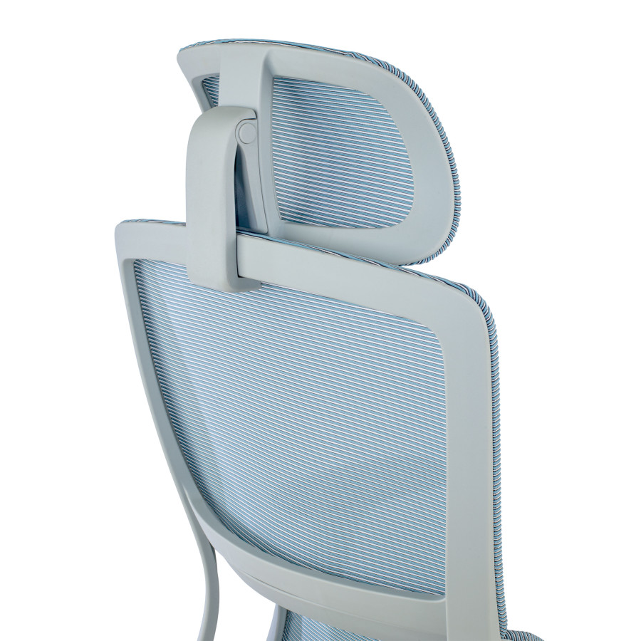 Silla de oficina Gravity White, reposacabezas, brazos 3D, red