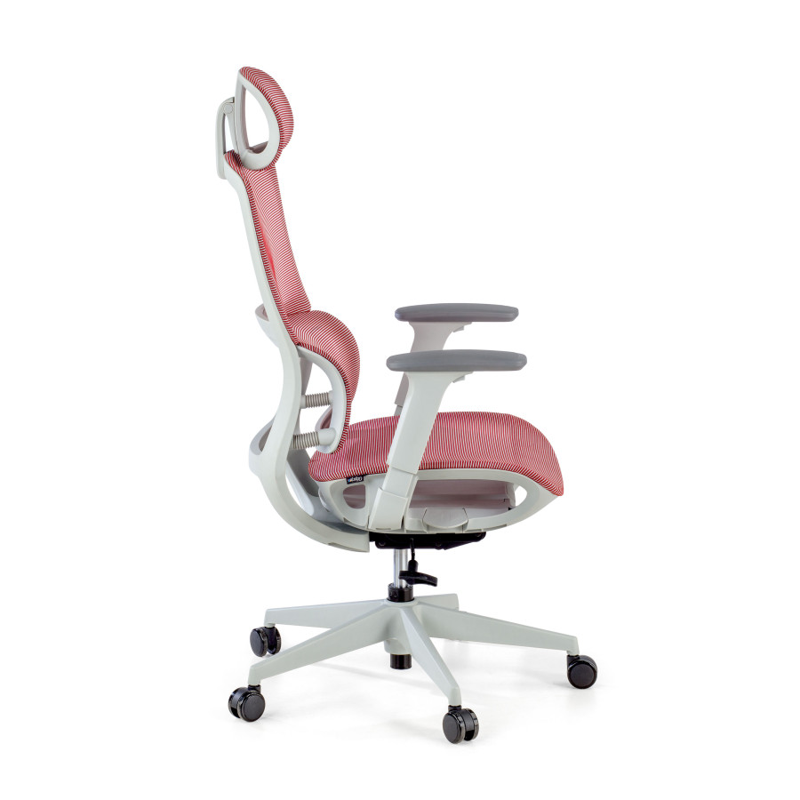 Silla de oficina Gravity White, reposacabezas, brazos 3D, red