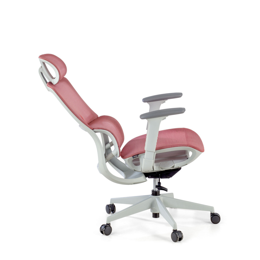 silla ergonomica rojo gravity estructura blanca malla 5