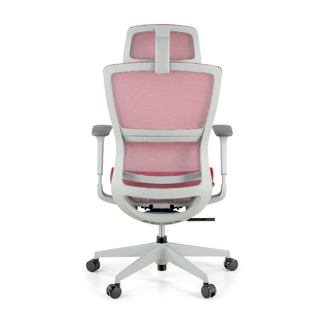 silla ergonomica rojo gravity estructura blanca malla 7