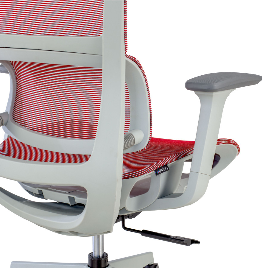 Silla de oficina Gravity White, reposacabezas, brazos 3D, red