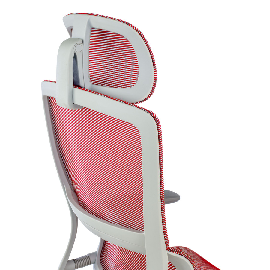 Silla de oficina Gravity White, reposacabezas, brazos 3D, red