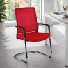 silla confidente rojo dante red transpirable malla 2