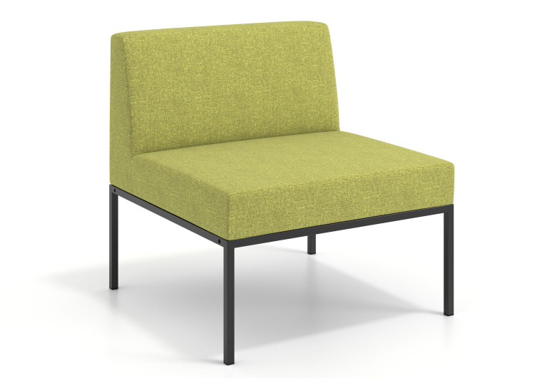 Sofa de Espera Pylos, modulo individual con respaldo - VERDE