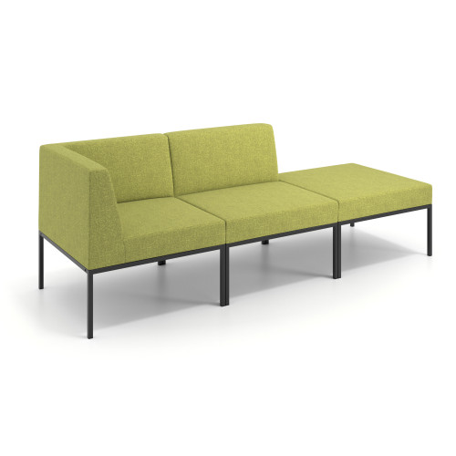 Sofa de Espera Pylos Modulo 2 asientos + Pouf - VERDE