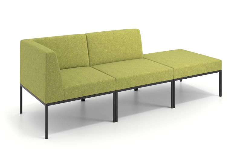 Sofa de Espera Pylos Modulo 2 asientos + Pouf - VERDE