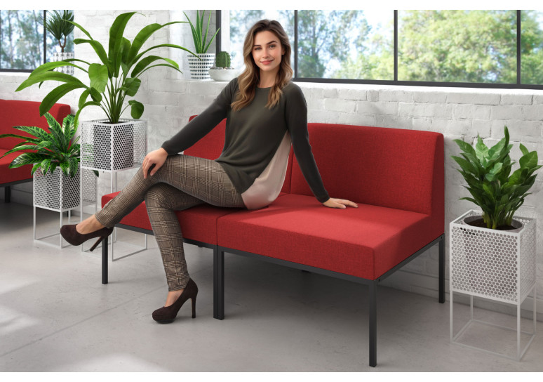 sofa para oficina rojo pylos 2