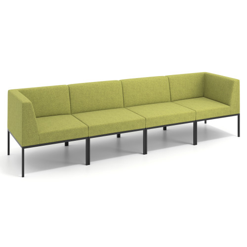 Sofa de Espera Pylos 4 asientos con brazo - VERDE