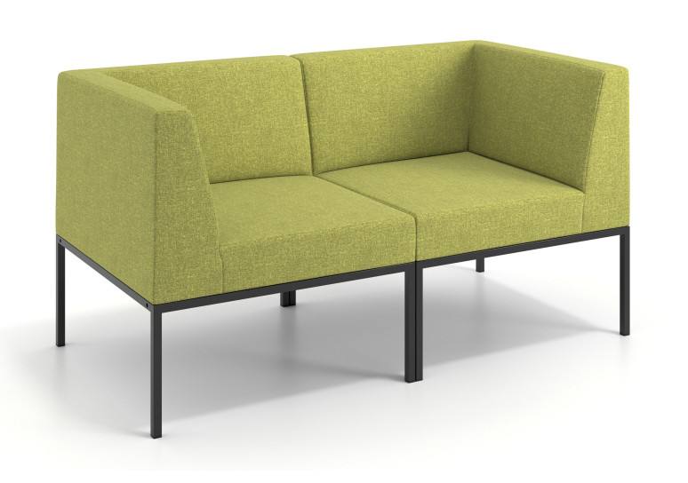 Sofa de Espera Pylos 2 asientos con brazo - VERDE