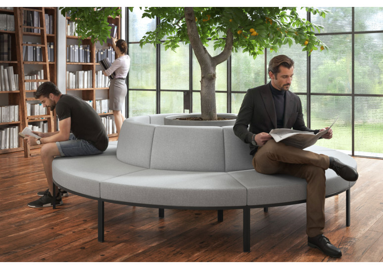 sofa para oficina gris pylos 2