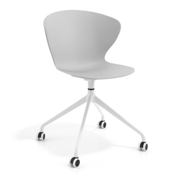 Combinacion Silla Giratoria Wendy, con ruedas - blanco, Negro