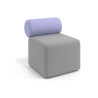 Sofa de oficina Oasis módulo recto 60cm - Gris/Lavanda