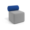Sofa de oficina Oasis módulo recto 60cm - Gris/Azul