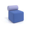 Sofa de oficina Oasis módulo recto 60cm - Azul/Lavanda