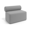 Sofa de oficina Oasis módulo recto 100cm - Gris