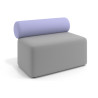 Sofa de oficina Oasis módulo recto 100cm - Gris/Lavanda