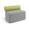 Sofa de oficina Oasis módulo recto 100cm - Gris/Verde