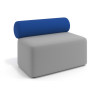 Sofa de oficina Oasis módulo recto 100cm - Gris/Azul