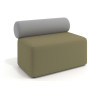 Sofa de oficina Oasis módulo recto 100cm - Verde/Gris