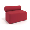 Sofa de oficina Oasis módulo recto 100cm - ROJO