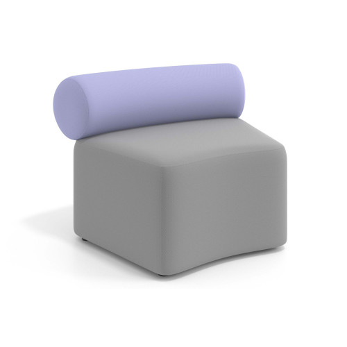 Sofa de oficina Oasis módulo concavo - Gris/Lavanda