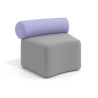 Sofa de oficina Oasis módulo concavo - Gris/Lavanda