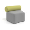 Sofa de oficina Oasis módulo concavo - Gris/Verde
