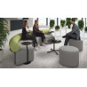 sofa para oficina gris verde 2