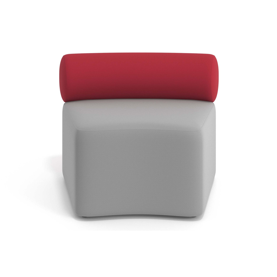 sofa para oficina gris rojo 3