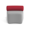 sofa para oficina gris rojo 3