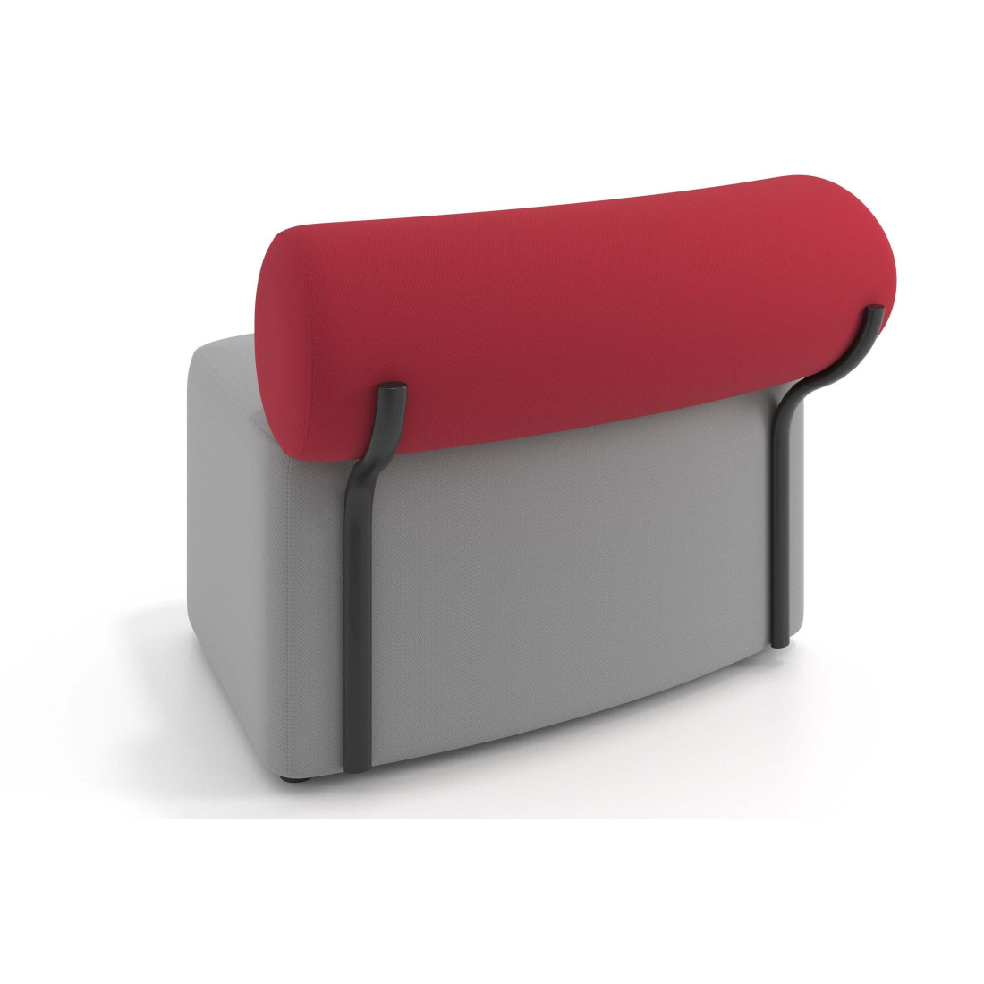 sofa para oficina gris rojo 4